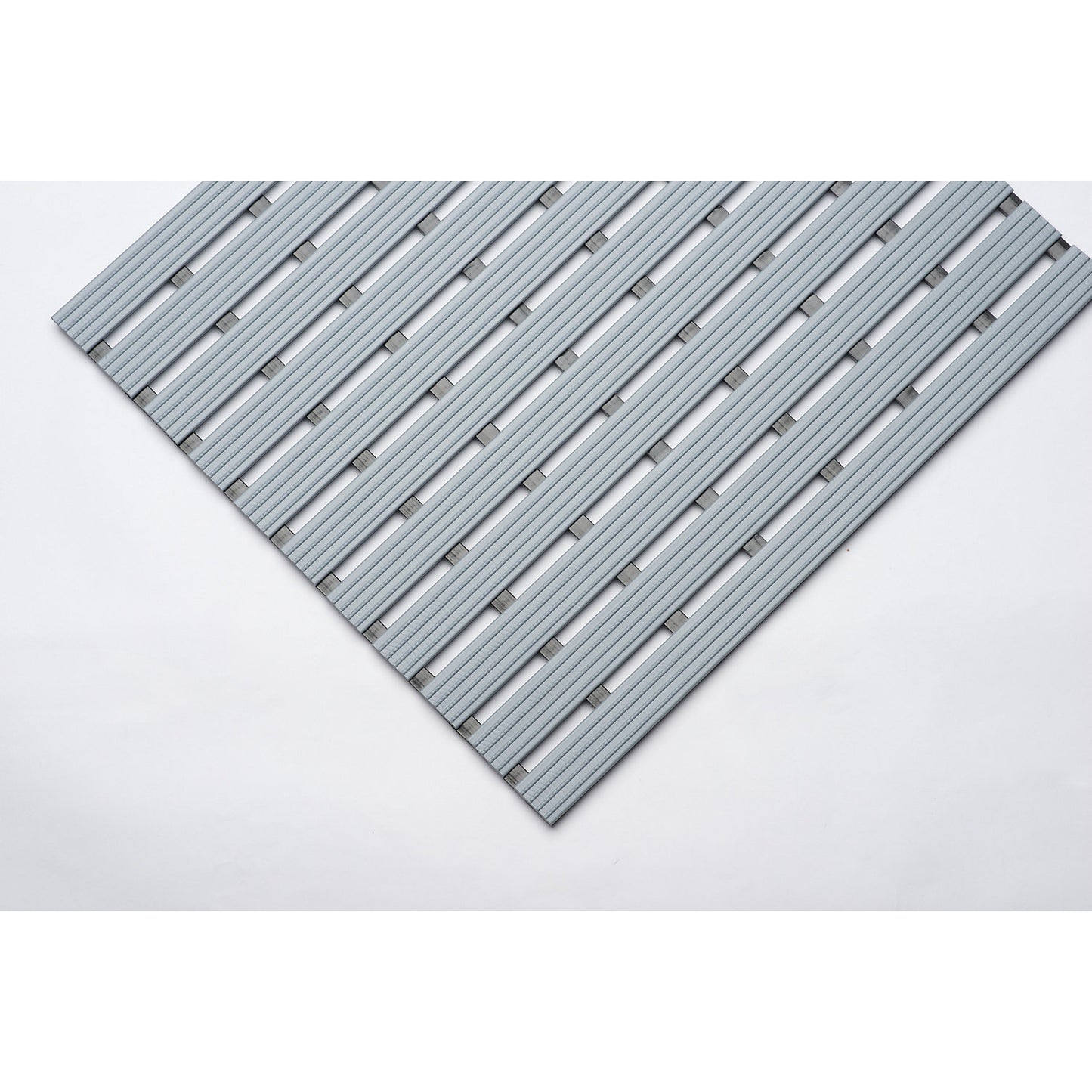 PVC profile matting, per metre, walking surface made of hard PVC, non-slip, width 600 mm, grey.
