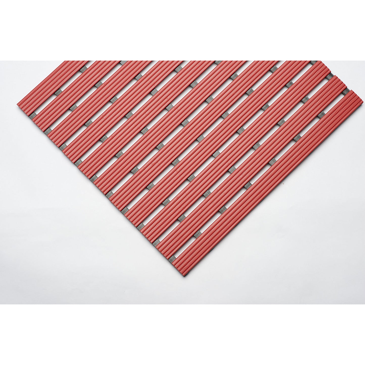 PVC profile matting, per metre, walking surface made of hard PVC, non-slip, width 800 mm, red.