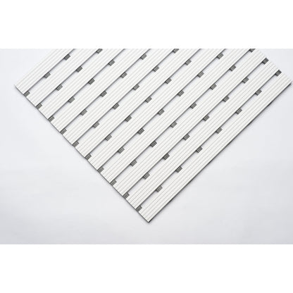 PVC profile matting, per metre, walking surface made of hard PVC, non-slip, width 600 mm, white.