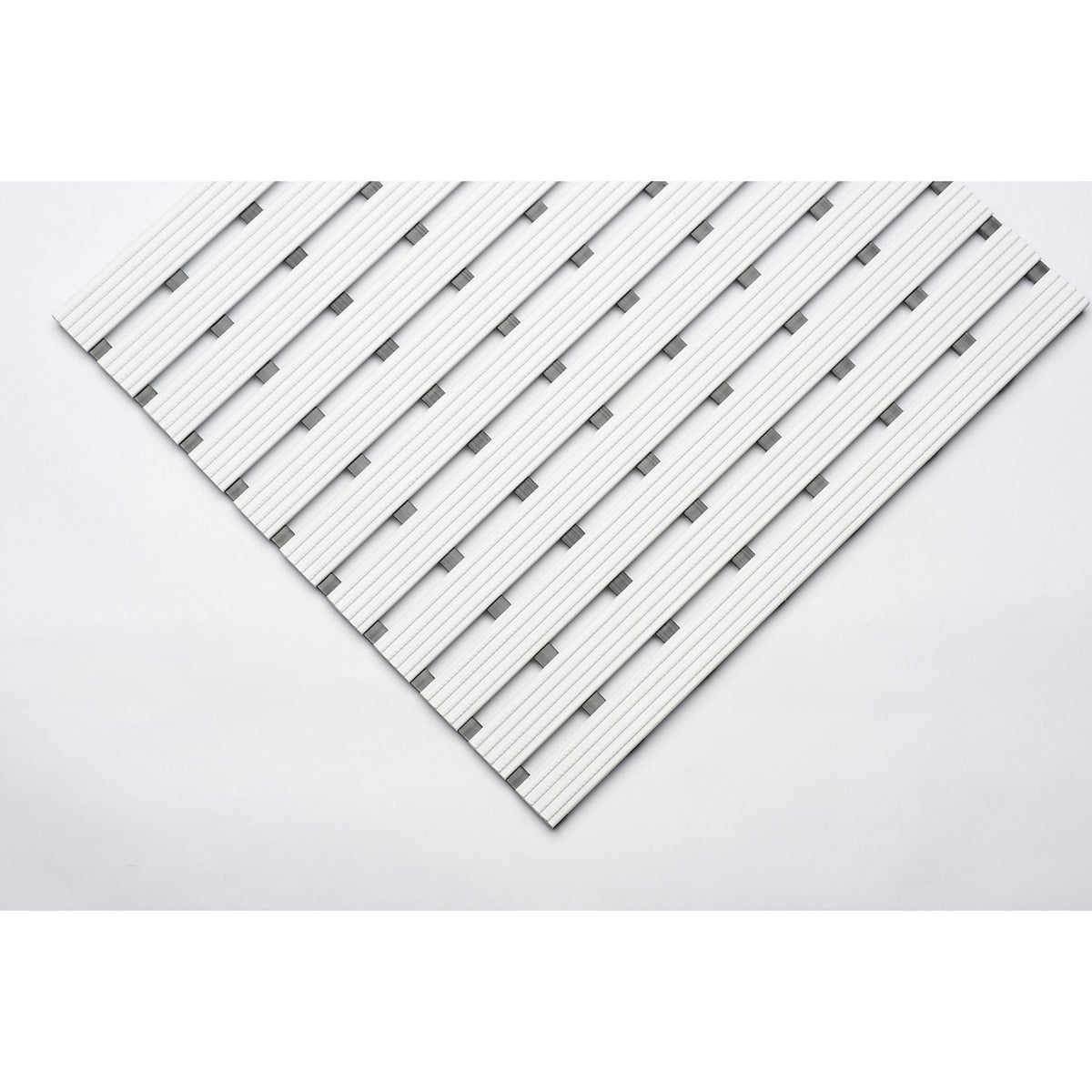 PVC profile matting, per metre, walking surface made of hard PVC, non-slip, width 600 mm, white.