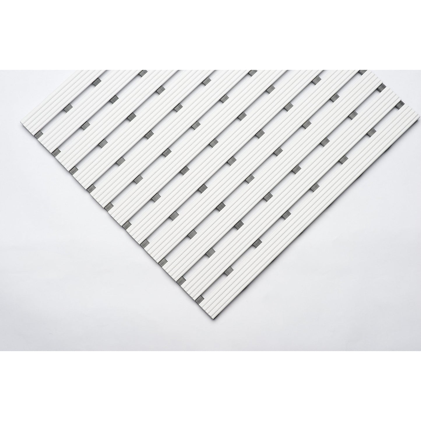 PVC profile matting, per metre, walking surface made of hard PVC, non-slip, width 1000 mm, white.