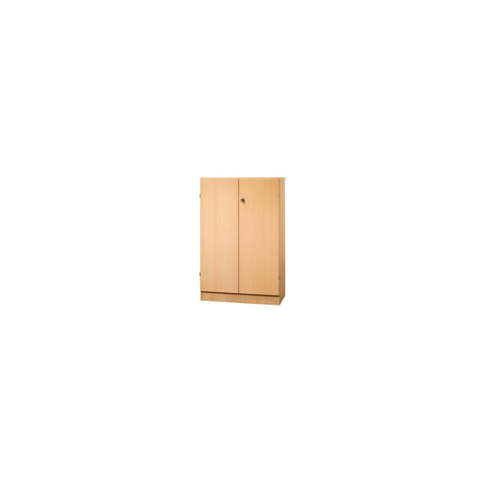 Filing cupboard, 2 shelves, HxWxD 1270 x 800 x 420 mm, beech finish.
