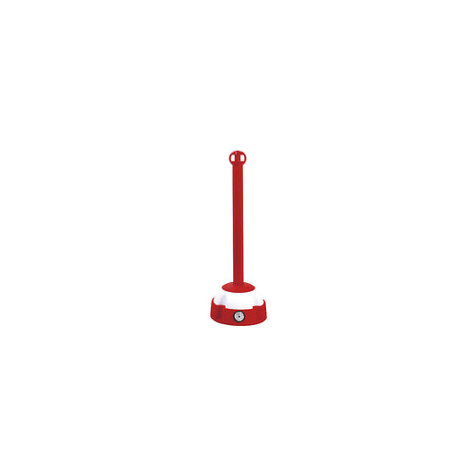Hi-Vis chain post, for indoor and outdoor use, red / white.