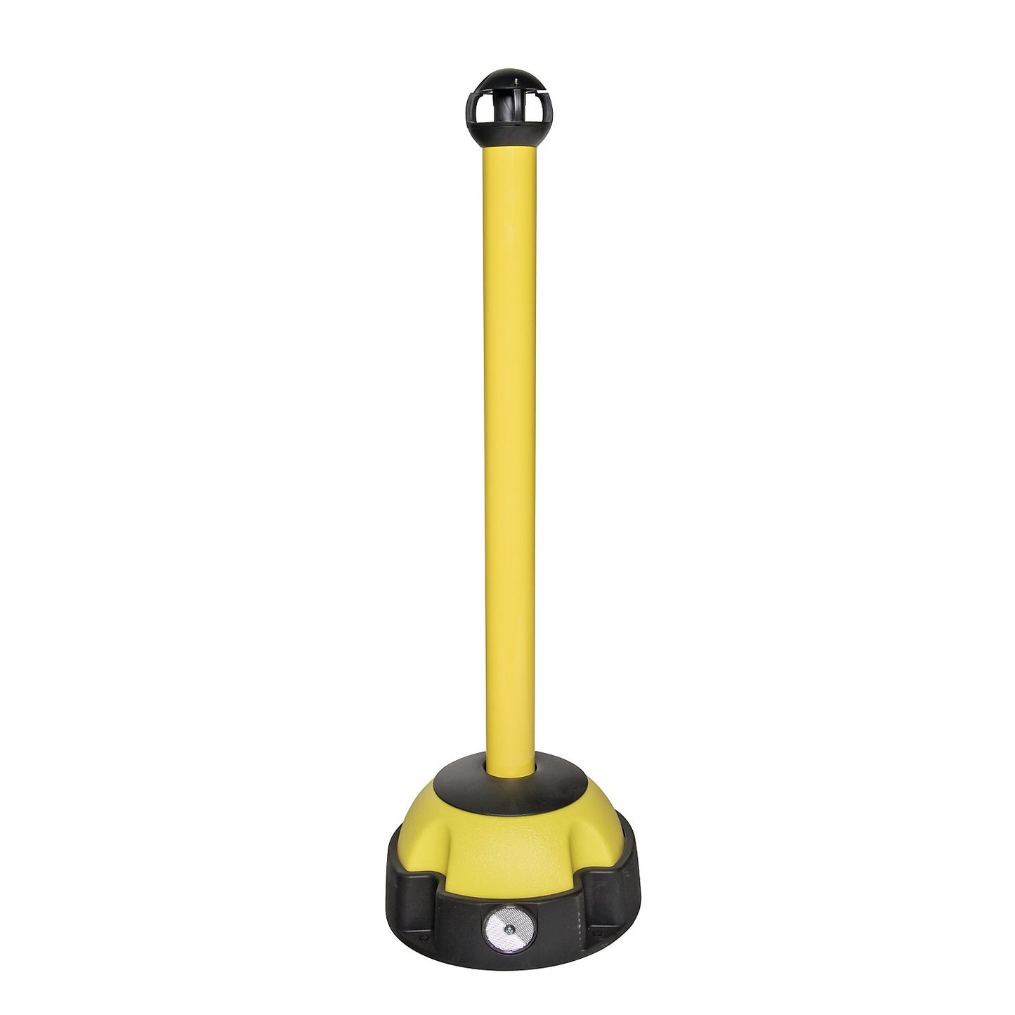 Hi-Vis chain post, for indoor and outdoor use, yellow / black.