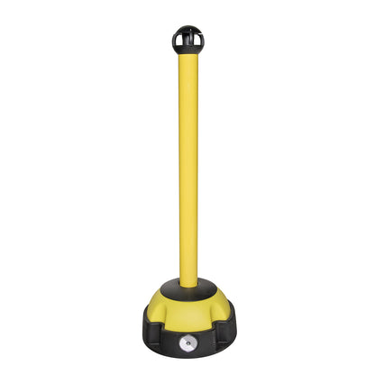 Hi-Vis chain post, for indoor and outdoor use, yellow / black.