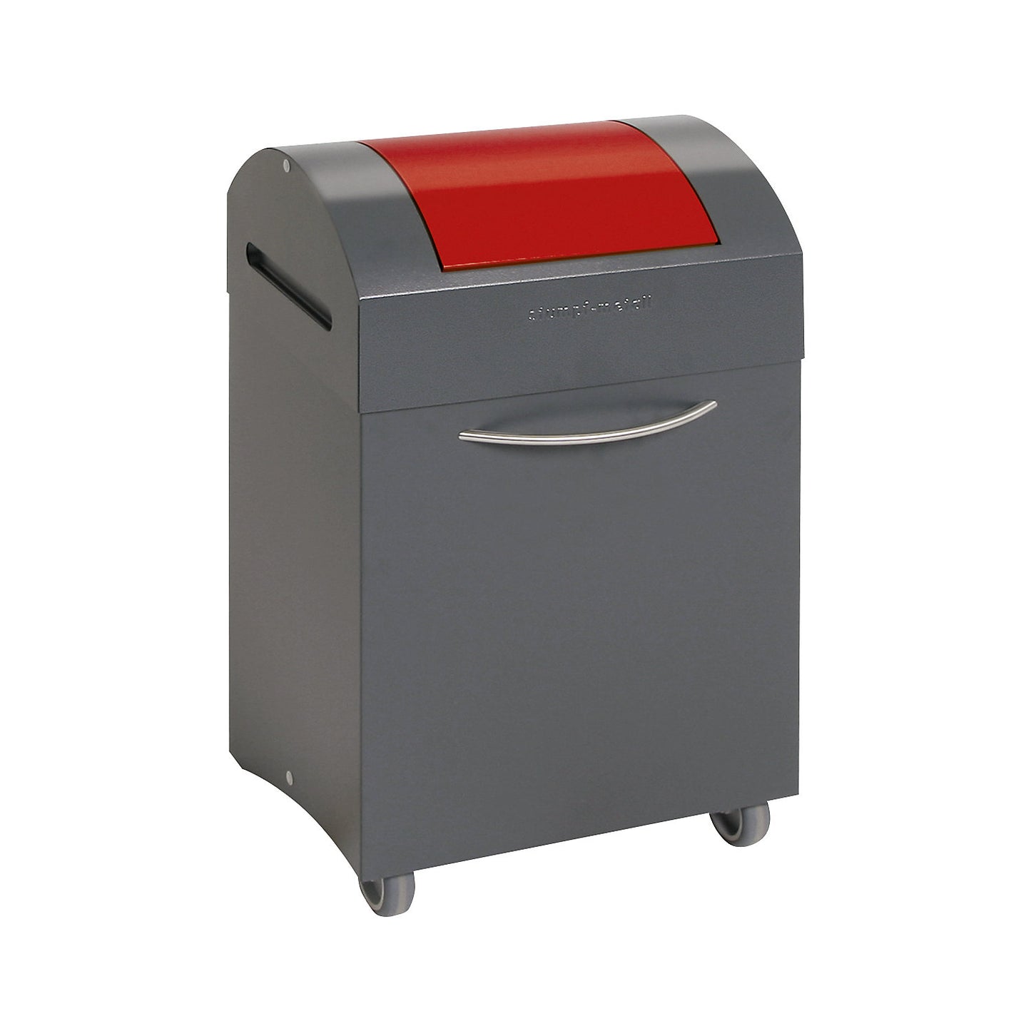 Recyclable waste collector, flame extinguishing, WxD 380 x 320 mm, capacity 45 l, flame red flap.