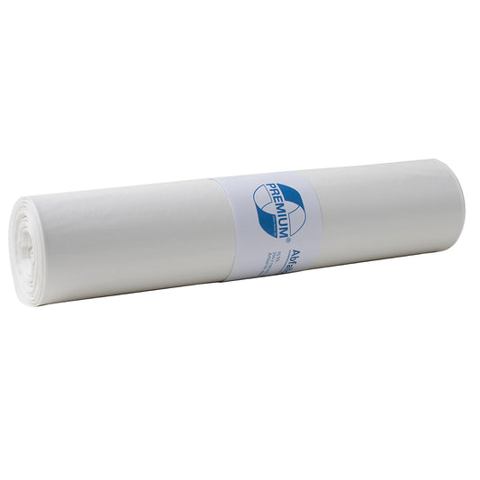 Waste sacks, LDPE, 120 l, 37 µm, WxL 700 x 1100 mm, pack of 250, white.