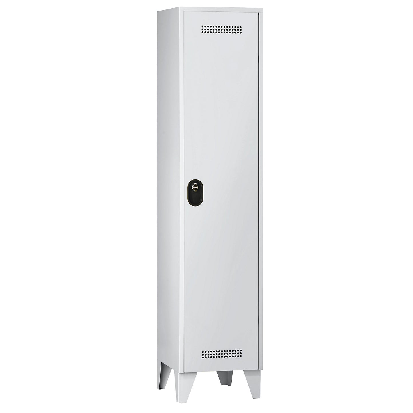 Köln clothes locker, 1 compartment, light grey, 400 mm.