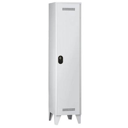 Köln clothes locker, 1 compartment, light grey, 400 mm.