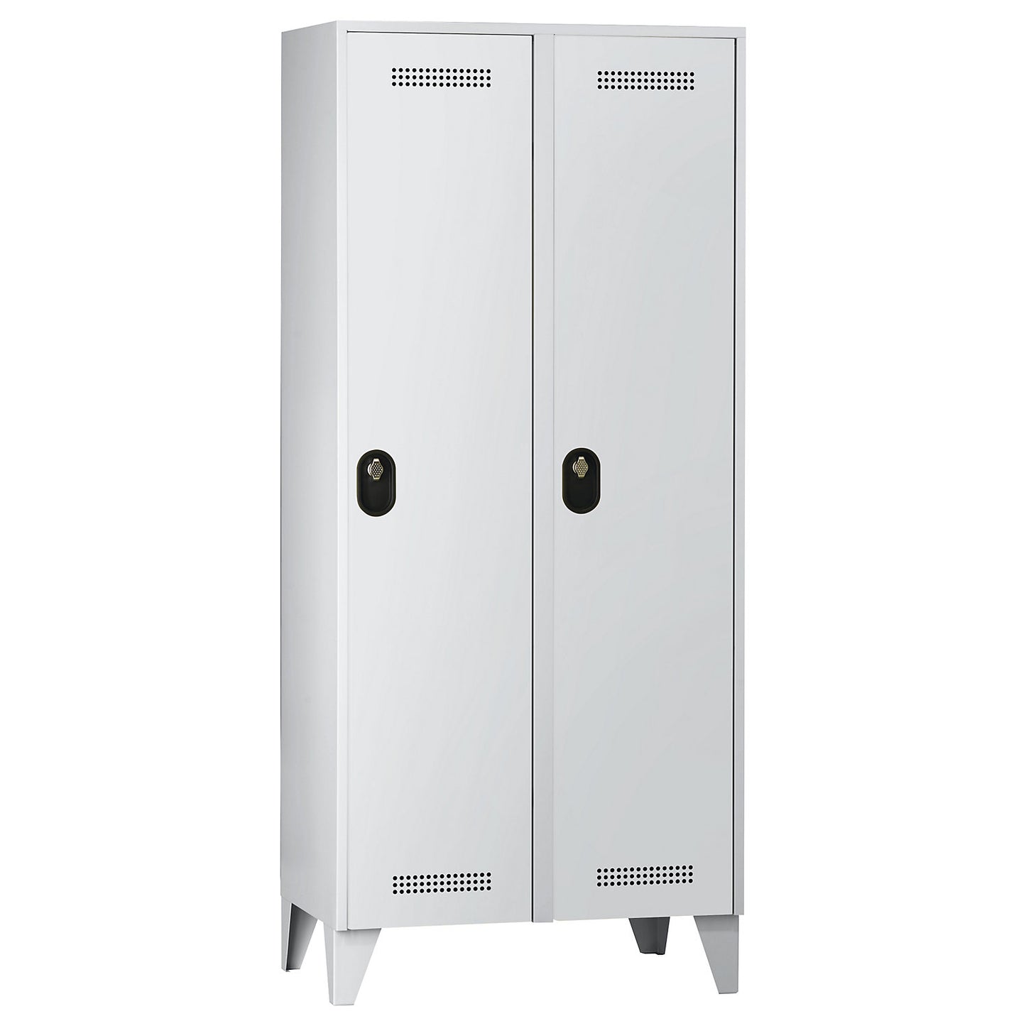 Köln clothes locker, 2 compartments, light grey, 800 mm.