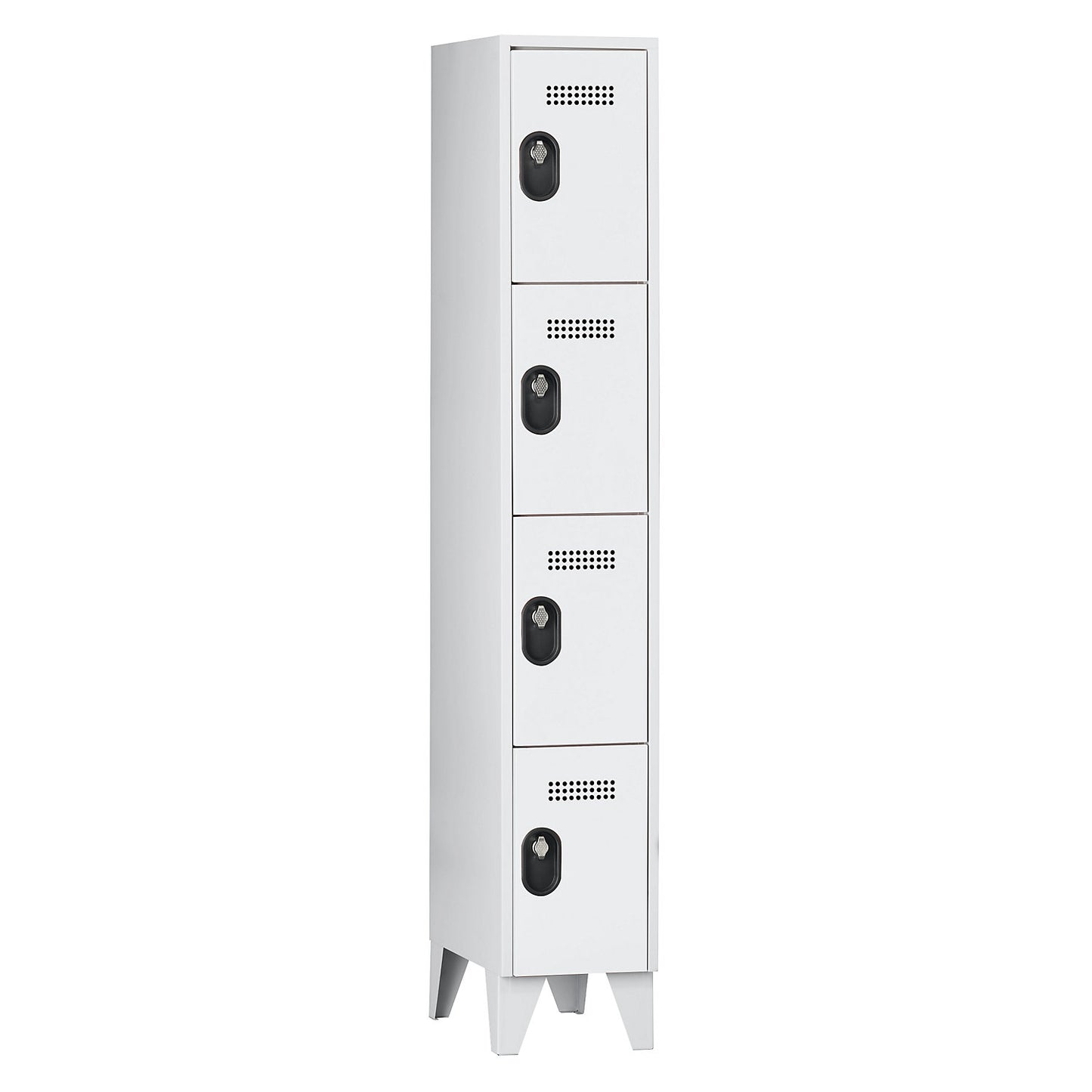 Köln 4-fold compartment locker, 1 compartment, light grey, 300 mm.