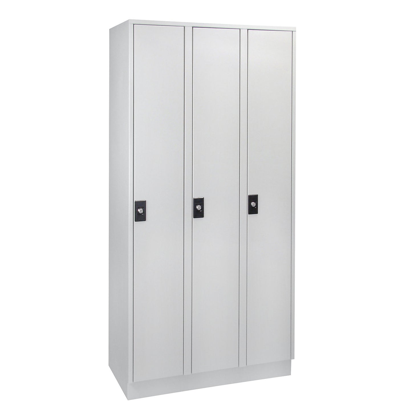 Stuttgart locker, 3 compartments, W 900 mm, light grey / light grey.