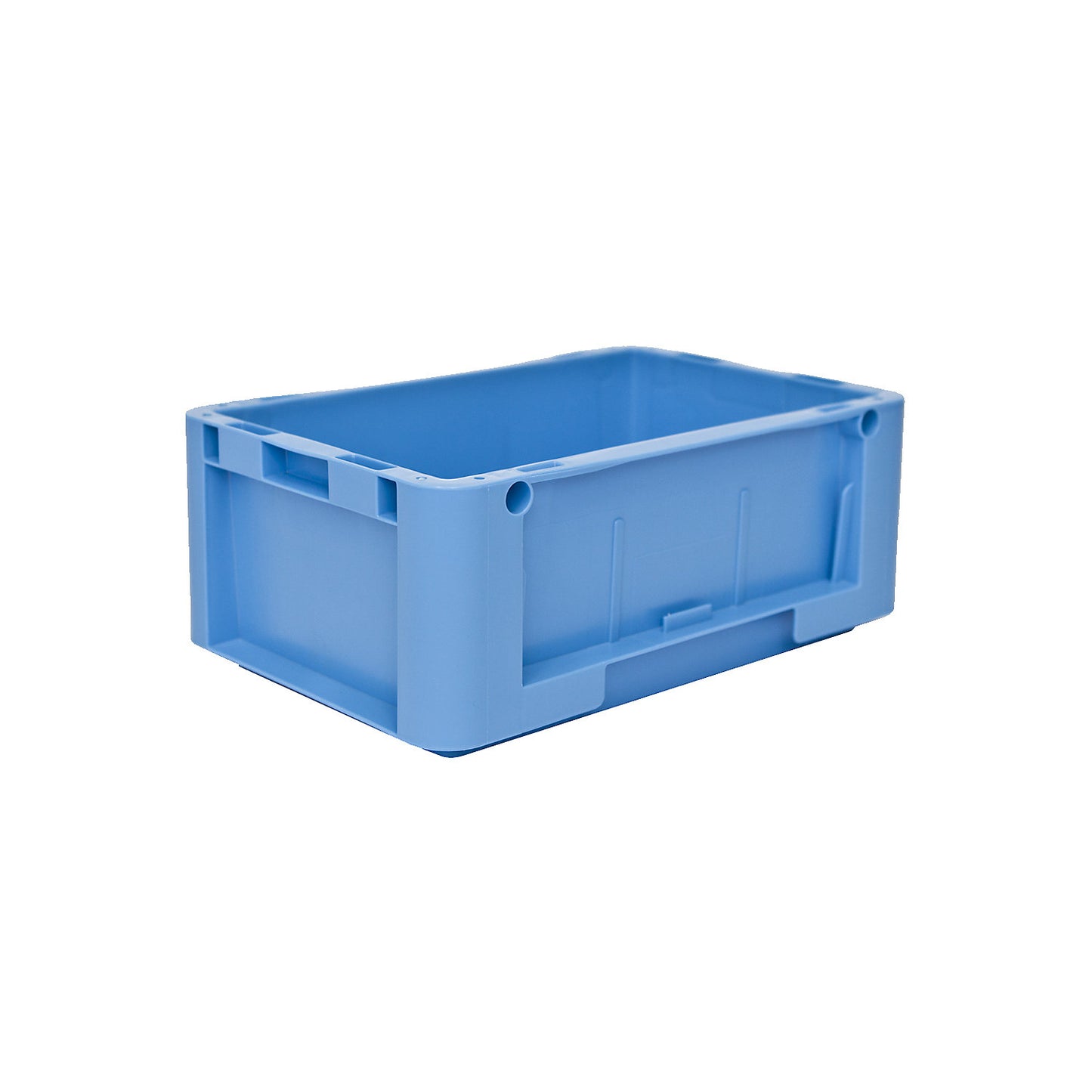 Euro size stacking containers, external LxWxH 300 x 200 x 120 mm, blue, pack of 12.