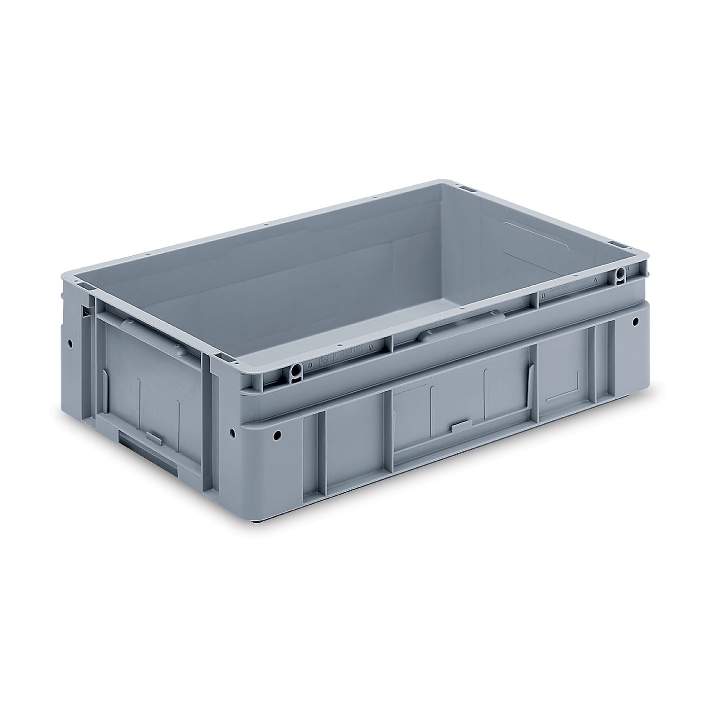 Euro size stacking containers, external LxWxH 600 x 400 x 170 mm, grey, pack of 2.