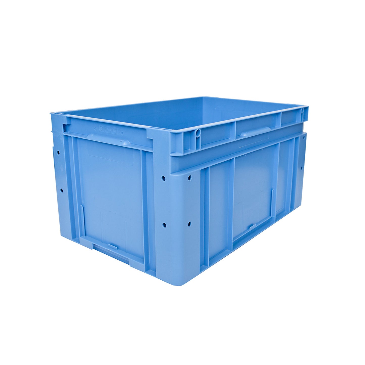 Euro size stacking containers, external LxWxH 600 x 400 x 320 mm, blue.