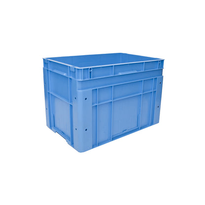 Euro size stacking containers, external LxWxH 600 x 400 x 420 mm, blue.